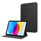 For iPad 10th Gen 10.9 2022 Simple Crazy Horse Leather Tablet Case(Black) - 1
