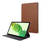 For Lenovo Xiaoxin Pad Pro 12.7 Simple Crazy Horse Leather Tablet Case(Bown) - 1