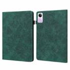 For Xiaomi Redmi Pad SE Peacock Embossed Pattern Leather Tablet Case(Green) - 1