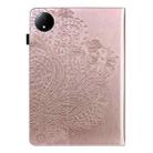 For Xiaomi Redmi Pad SE 8.7 Peacock Embossed Pattern Leather Tablet Case(Rose Gold) - 3