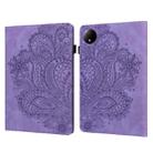 For Xiaomi Redmi Pad SE 8.7 Peacock Embossed Pattern Leather Tablet Case(Purple) - 1