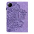 For Xiaomi Redmi Pad SE 8.7 Peacock Embossed Pattern Leather Tablet Case(Purple) - 3