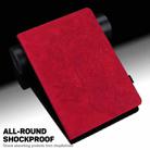 For Xiaomi Redmi Pad SE 8.7 Peacock Embossed Pattern Leather Tablet Case(Red) - 2