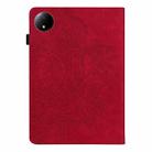 For Xiaomi Redmi Pad SE 8.7 Peacock Embossed Pattern Leather Tablet Case(Red) - 3