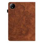 For Xiaomi Redmi Pad SE 8.7 Peacock Embossed Pattern Leather Tablet Case(Brown) - 3