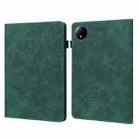 For Xiaomi Redmi Pad SE 8.7 Peacock Embossed Pattern Leather Tablet Case(Green) - 1