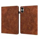 For Xiaomi Redmi Pad Pro 12.1 Peacock Embossed Pattern Leather Tablet Case(Brown) - 1
