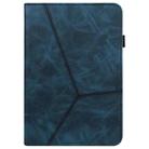For Xiaomi Redmi Pad SE Solid Color Stripe Embossed Leather Tablet Case(Blue) - 2