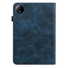 For Xiaomi Redmi Pad SE 8.7 Solid Color Stripe Embossed Leather Tablet Case(Blue) - 3