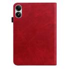 For Xiaomi Redmi Pad Pro 12.1 Solid Color Stripe Embossed Leather Tablet Case(Red) - 3