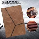 For Xiaomi Redmi Pad Pro 12.1 Solid Color Stripe Embossed Leather Tablet Case(Brown) - 3