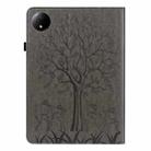 For Xiaomi Redmi Pad SE 8.7 Tree & Deer Embossed Leather Tablet Case(Grey) - 3