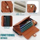For iPhone SE 2022 / 2020 / 8 / 7 Crossbody Rhombic Horizontal Wallet Leather Phone Case(Brown) - 5