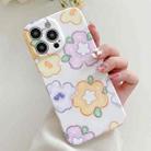 For iPhone 15 Pro Max PC Phone Case(Yellow Purple Flowers) - 1