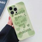 For iPhone 15 Pro Max PC Phone Case(Green Text) - 1