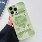 For iPhone 15 Pro PC Phone Case(Green Text) - 1
