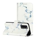 For Huawei P40 Colored Drawing Marble Pattern Horizontal Flip PU Leather Case with Holder & Card Slots & Wallet(White Marble) - 1