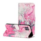 For Huawei P40 Lite Colored Drawing Marble Pattern Horizontal Flip PU Leather Case with Holder & Card Slots & Wallet(Pink Sea Water) - 1