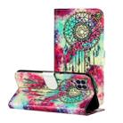 For Huawei P40 Lite Colored Drawing Marble Pattern Horizontal Flip PU Leather Case with Holder & Card Slots & Wallet(Butterfly Wind Chimes) - 1