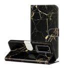 For Huawei P40 Pro Colored Drawing Marble Pattern Horizontal Flip PU Leather Case with Holder & Card Slots & Wallet(Black Gold Marble) - 1