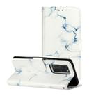 For Huawei P40 Pro Colored Drawing Marble Pattern Horizontal Flip PU Leather Case with Holder & Card Slots & Wallet(White Marble) - 1