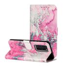 For Huawei P40 Pro Colored Drawing Marble Pattern Horizontal Flip PU Leather Case with Holder & Card Slots & Wallet(Pink Sea Water) - 1