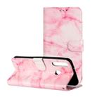 For Huawei P40 Lite E / Y7p Colored Drawing Marble Pattern Horizontal Flip PU Leather Case with Holder & Card Slots & Wallet(Pink Marble) - 1