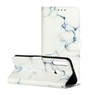 For Huawei P40 Lite E / Y7p Colored Drawing Marble Pattern Horizontal Flip PU Leather Case with Holder & Card Slots & Wallet(White Marble) - 1