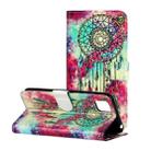 For Huawei Y5p Colored Drawing Marble Pattern Horizontal Flip PU Leather Case with Holder & Card Slots & Wallet(Butterfly Wind Chimes) - 1