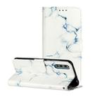 For Huawei Y8p / Enjoy 10s Colored Drawing Marble Pattern Horizontal Flip PU Leather Case with Holder & Card Slots & Wallet(White Marble) - 1