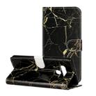 For LG Stylo 6 Colored Drawing Marble Pattern Horizontal Flip PU Leather Case with Holder & Card Slots & Wallet(Black Gold Marble) - 1