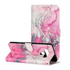 For LG Stylo 6 Colored Drawing Marble Pattern Horizontal Flip PU Leather Case with Holder & Card Slots & Wallet(Pink Sea Water) - 1