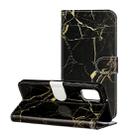 For Samsung Galaxy A41 Colored Drawing Marble Pattern Horizontal Flip PU Leather Case with Holder & Card Slots & Wallet(Black Gold Marble) - 1