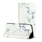 For Samsung Galaxy A41 Colored Drawing Marble Pattern Horizontal Flip PU Leather Case with Holder & Card Slots & Wallet(White Marble) - 1