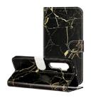 For Xiaomi Mi Note 10 Lite Colored Drawing Marble Pattern Horizontal Flip PU Leather Case with Holder & Card Slots & Wallet(Black Gold Marble) - 1