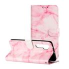 For Xiaomi Mi Note 10 Lite Colored Drawing Marble Pattern Horizontal Flip PU Leather Case with Holder & Card Slots & Wallet(Pink Marble) - 1