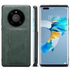 For Huawei Mate 60 Denior PU Single Card Slot Holder Phone Case(Green) - 1