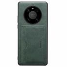 For Huawei Mate 60 Denior PU Single Card Slot Holder Phone Case(Green) - 2