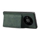 For Huawei Mate 60 Denior PU Single Card Slot Holder Phone Case(Green) - 5