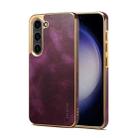 For Samsung Galaxy S23+ 5G Denior Oil Wax Leather Electroplating Phone Case(Purple) - 1