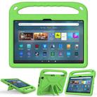 For Amazon Kindle Fire Max 11 Handle EVA Shockproof Tablet Case with Holder(Green) - 1