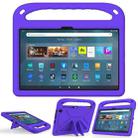 For Amazon Kindle Fire Max 11 Handle EVA Shockproof Tablet Case with Holder(Purple) - 1