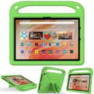 For Amazon Kindle Fire HD 10 2023 Handle EVA Shockproof Tablet Case with Holder(Green) - 1