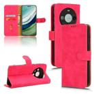 For Huawei Mate 60 Pro 5G Skin Feel Magnetic Flip Leather Phone Case(Rose Red) - 1