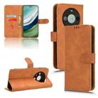 For Huawei Mate 60 Skin Feel Magnetic Flip Leather Phone Case(Brown) - 1