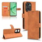 For Huawei nova 11 SE Skin Feel Magnetic Flip Leather Phone Case(Brown) - 1