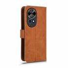 For Huawei nova 12 Pro 5G Skin Feel Magnetic Flip Leather Phone Case(Brown) - 3