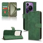 For Huawei Pura 70 Pro Skin Feel Magnetic Flip Leather Phone Case(Green) - 1