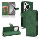 For Huawei Pura 70 Skin Feel Magnetic Flip Leather Phone Case(Green) - 1