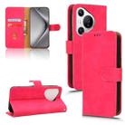 For Huawei Pura 70 Skin Feel Magnetic Flip Leather Phone Case(Rose Red) - 1